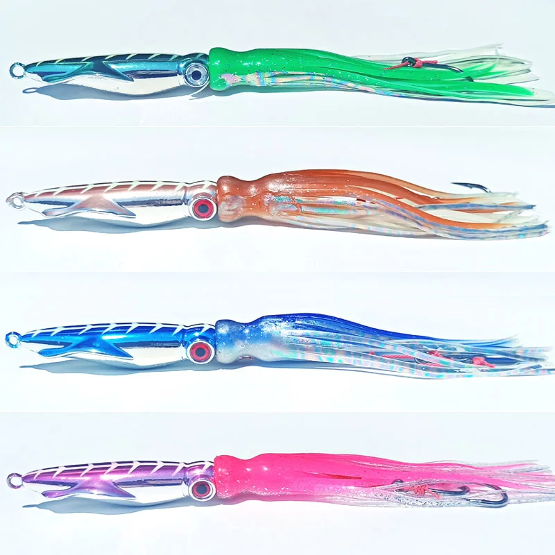 Inchiku Jig metálico con falda de pulpo para jigging