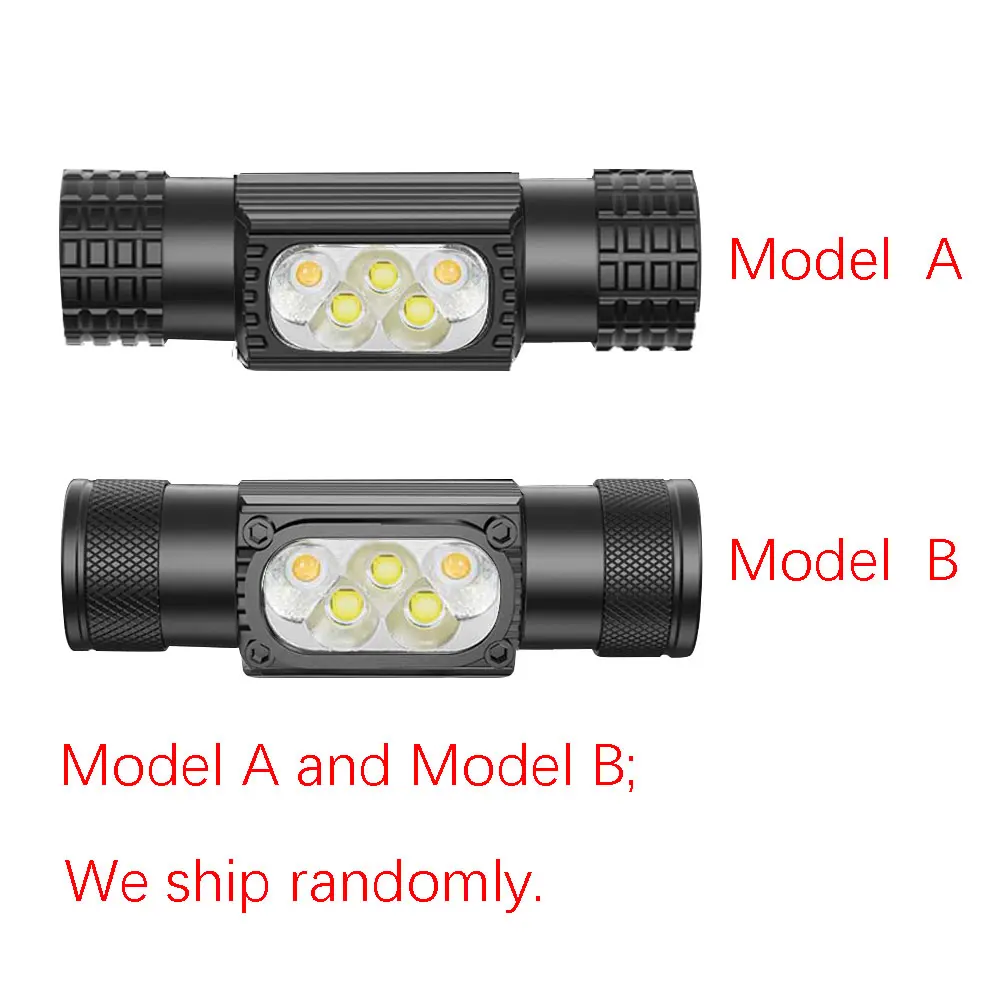 Faro LED encendido mostrando haz blanco y amarillo