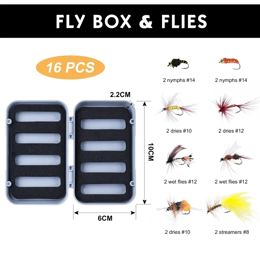 Kit pesca mosca Goture – Caña carrete fibra carbono viaje ligero - imagen 4