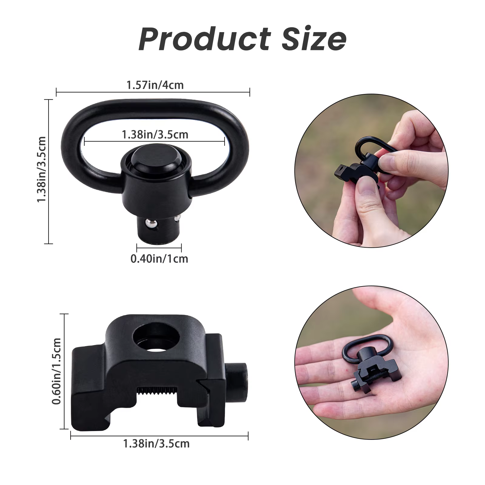adaptador correa táctica 360 grados