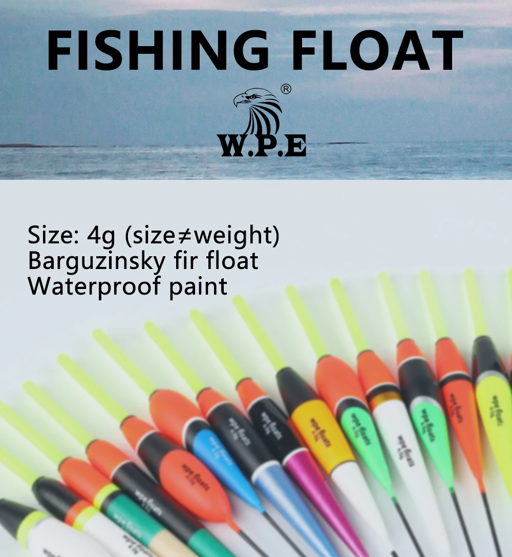 Flotador vertical W.P.E de 4g para pesca deportiva