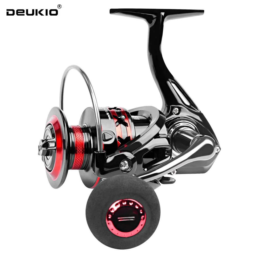 Carrete giratorio DEUKIO rodamientos de metal agua dulce y salada