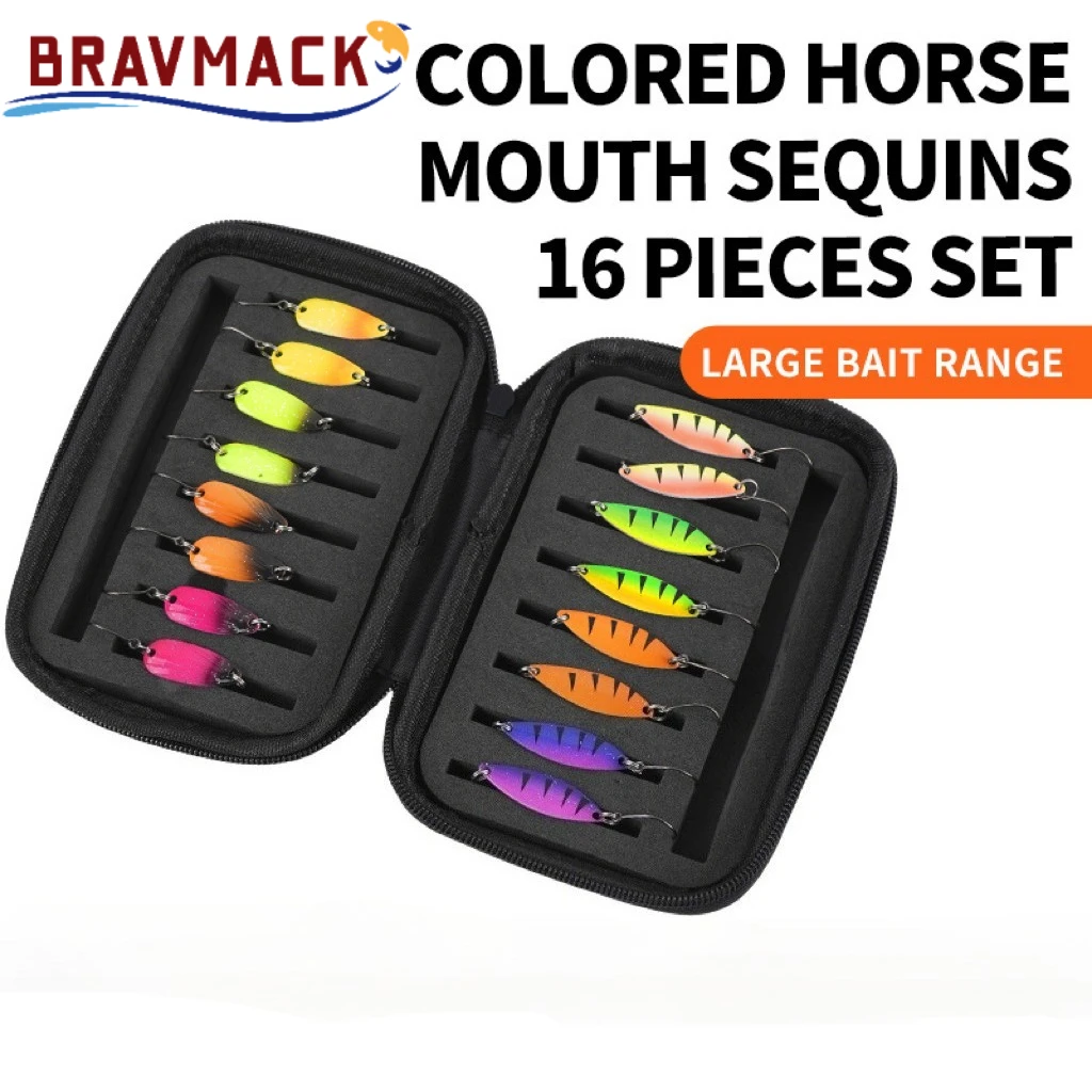 BRAVMACK Señuelos metálicos para trucha duros con caja - imagen 2