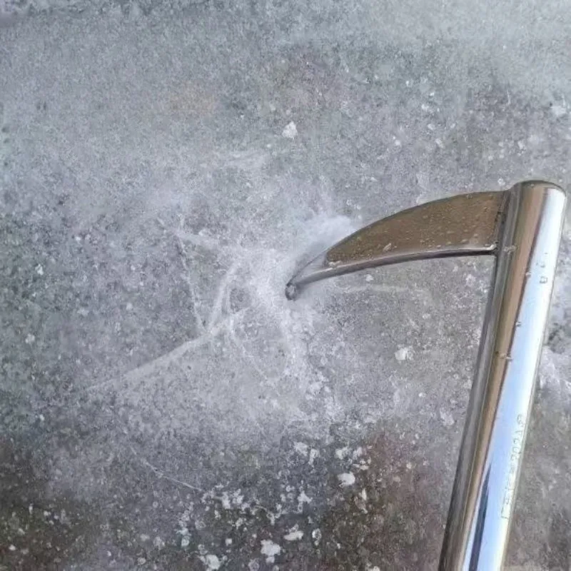 Picador de hielo 30 cm acero inoxidable para pesca invernal - imagen 4