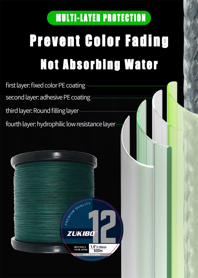 ZUKIBO Linea trenzada PE para pesca en mar - imagen 2