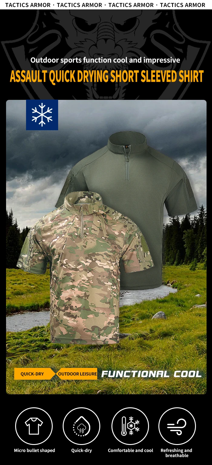Camiseta táctica HAN WALD en uso exterior