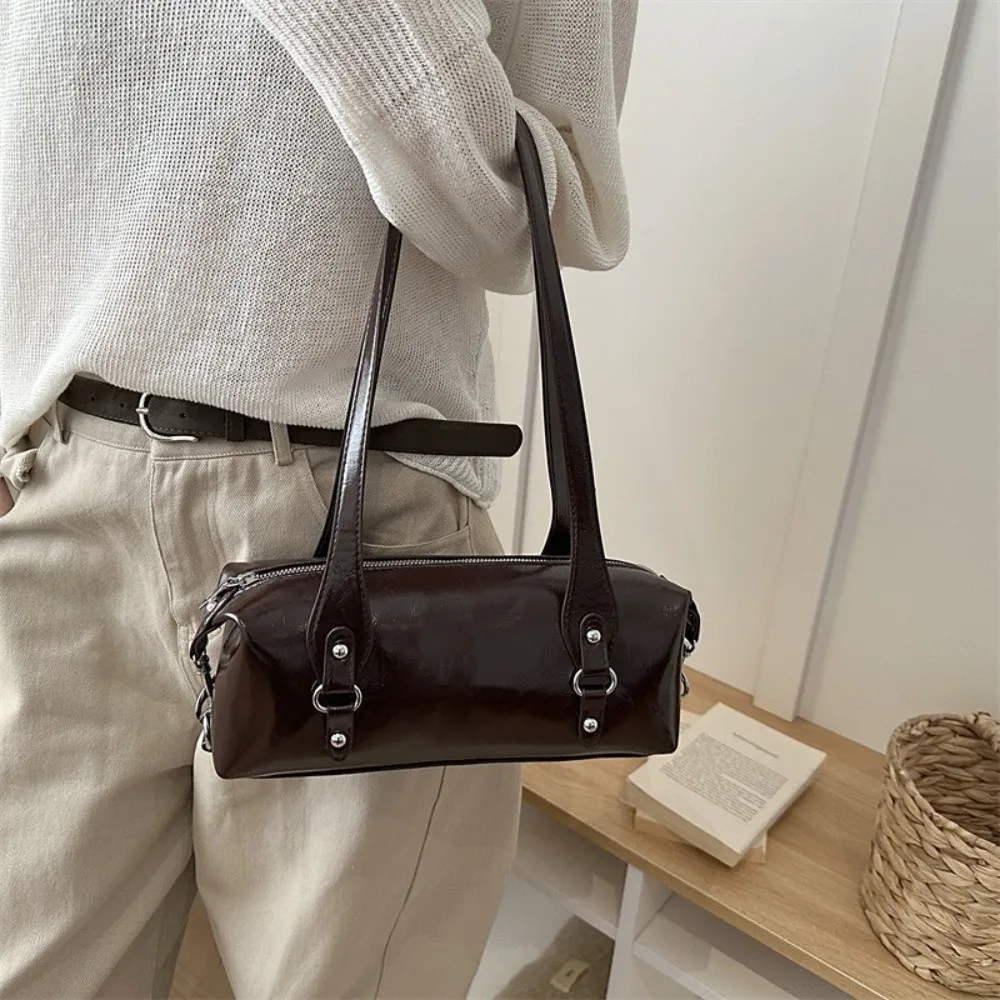 Bolso de cuero para mujer con hebilla, gran capacidad Y2K - imagen 5