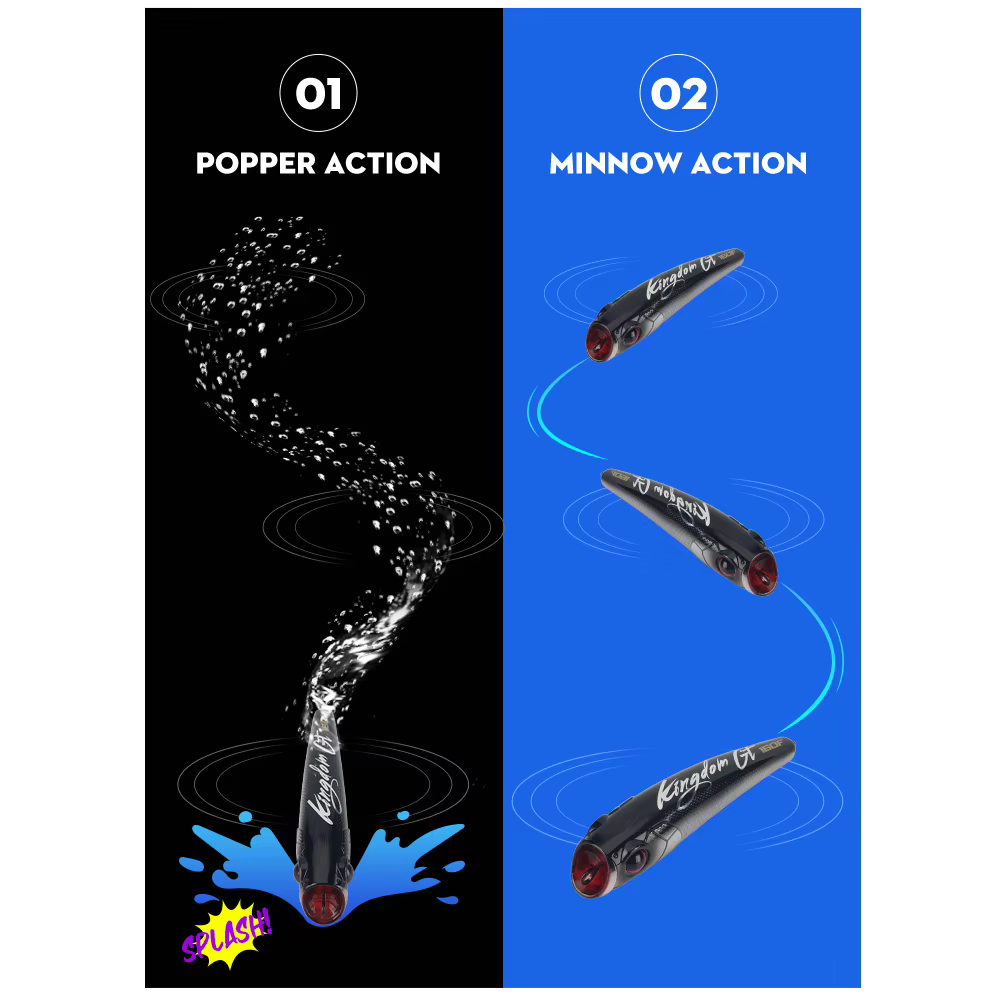 Kingdom Sea Topwater Popper – Señuelo flotante para Atún y GT - imagen 3