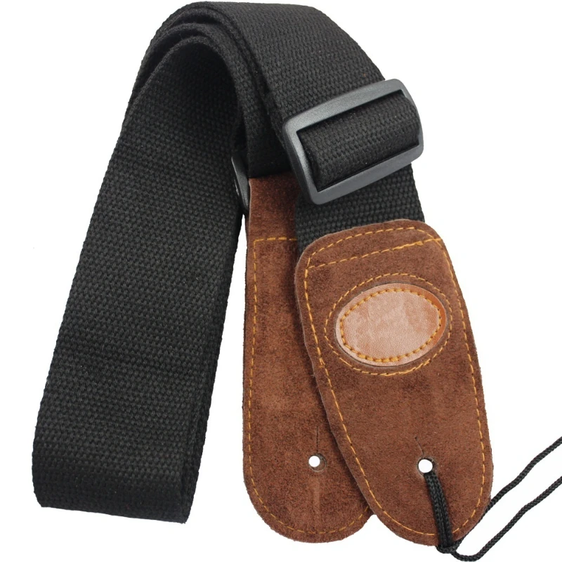 Correa de guitarra ajustable de algodón puro, hombro acolchado