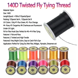 Bimoo hilo trenzado para atar moscas y ninfas 140D colores surtidos