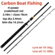 Caña de carbono jigging acción rápida para mar, mango largo