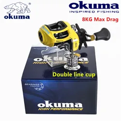 Okuma Carrete de pesca doble tambor con arrastre máximo