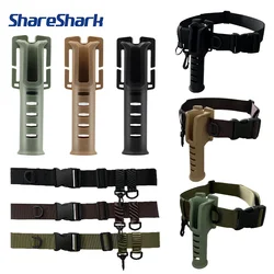 ShareShark Soporte de cinturón para caña de pescar con hebilla