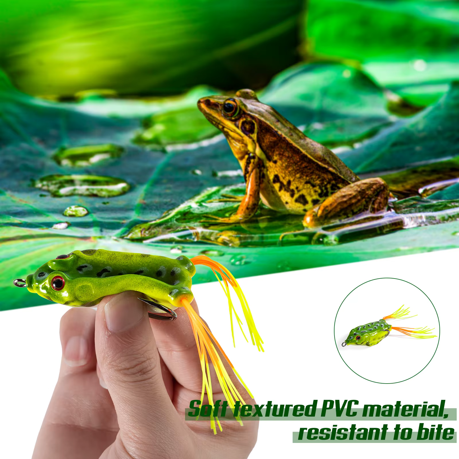 Goture Señuelo rana topwater – Giratorio para curricán de lucio - imagen 2