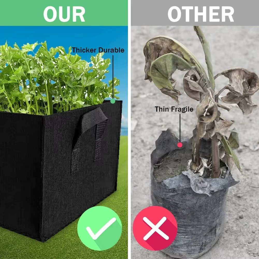 Bolsa de cultivo de fieltro con asas rectangular para verduras - imagen 4