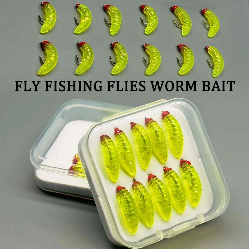 Señuelos blandos tipo ninfa para pesca con mosca