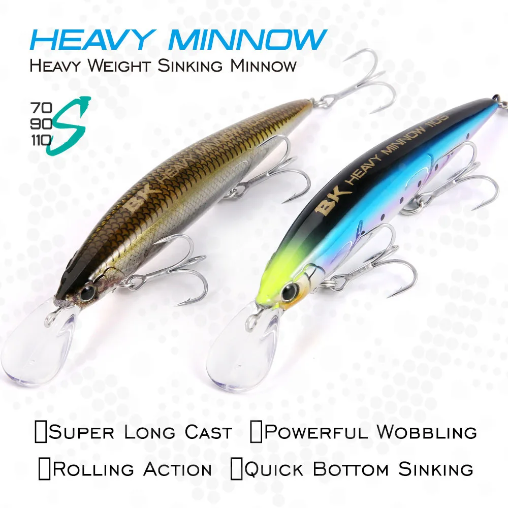 FSTK Pececillo hundimiento pesado 110S-37g 90S-28g 70S-16g Señuelo