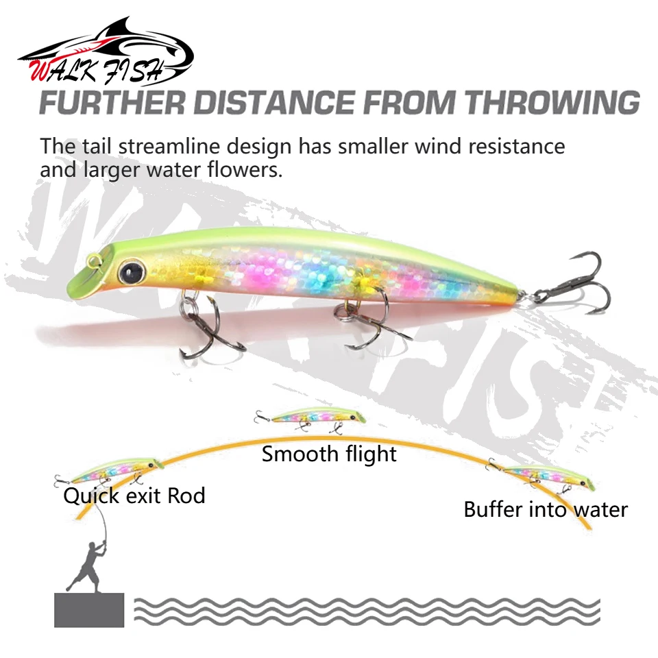 Variedad de colores del señuelo WALK FISH