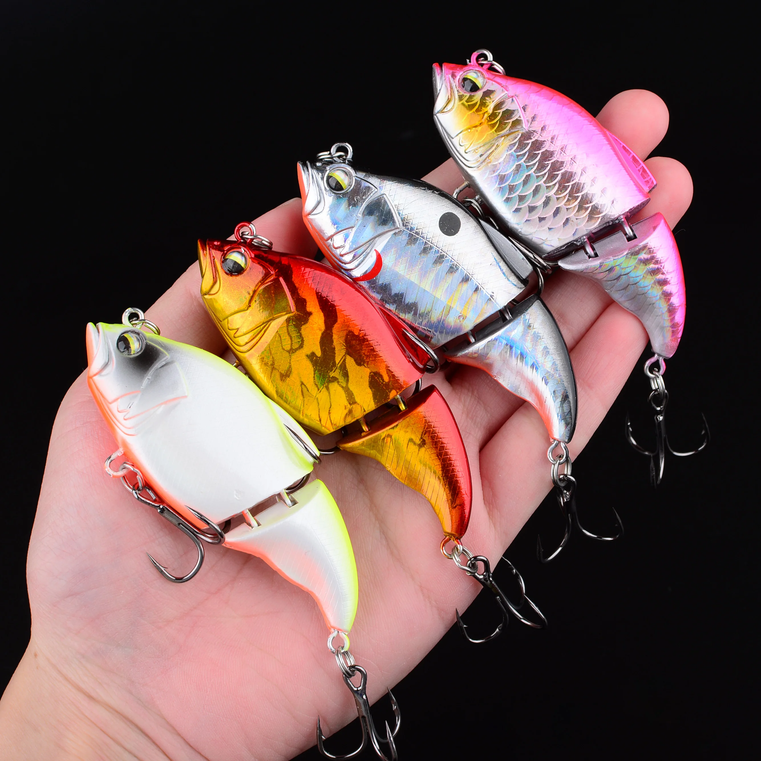 Wobbler Minnow de dos segmentos flotante swimbait para lubina y lucio - imagen 2