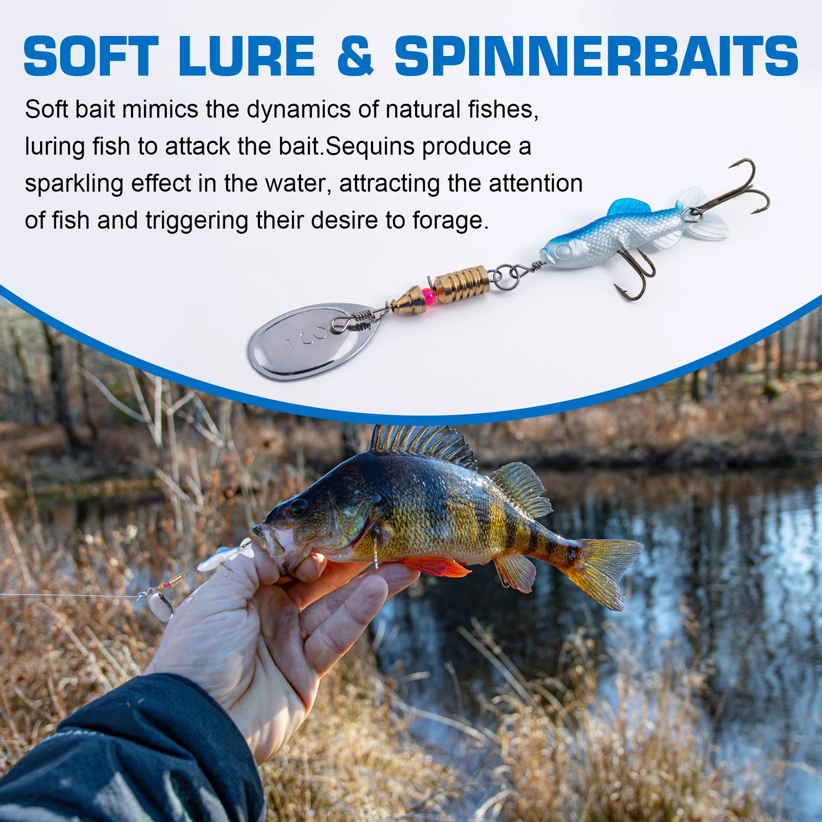 Goture VIB Cuchara vibrante metálica para pesca en hielo - imagen 4