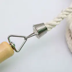 Cuerda de saltar con mango de madera para entrenamientos en grupo