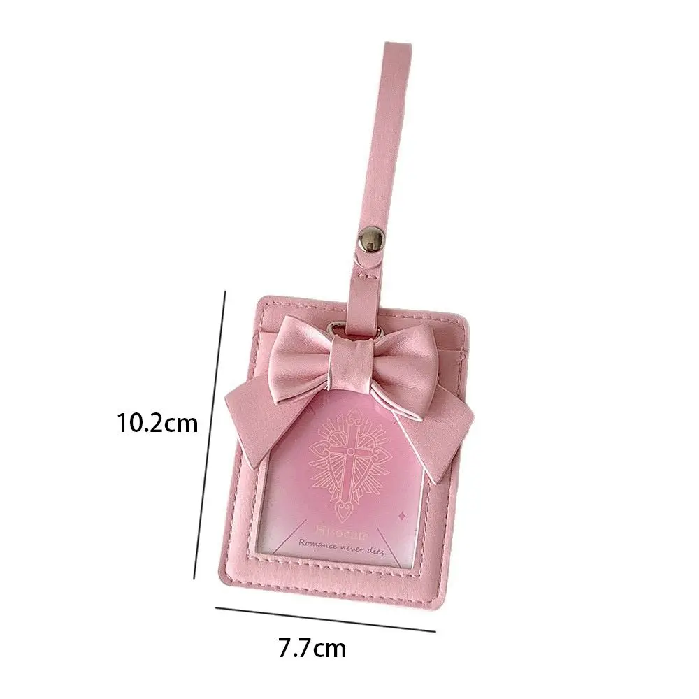 Porta tarjetas de cuero PU con lazo y funda protectora para fotos - imagen 4