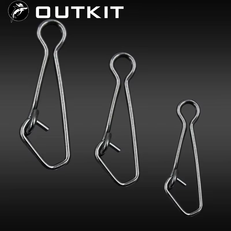 OUTKIT QL Mosquetón giratorio de acero inoxidable para señuelos