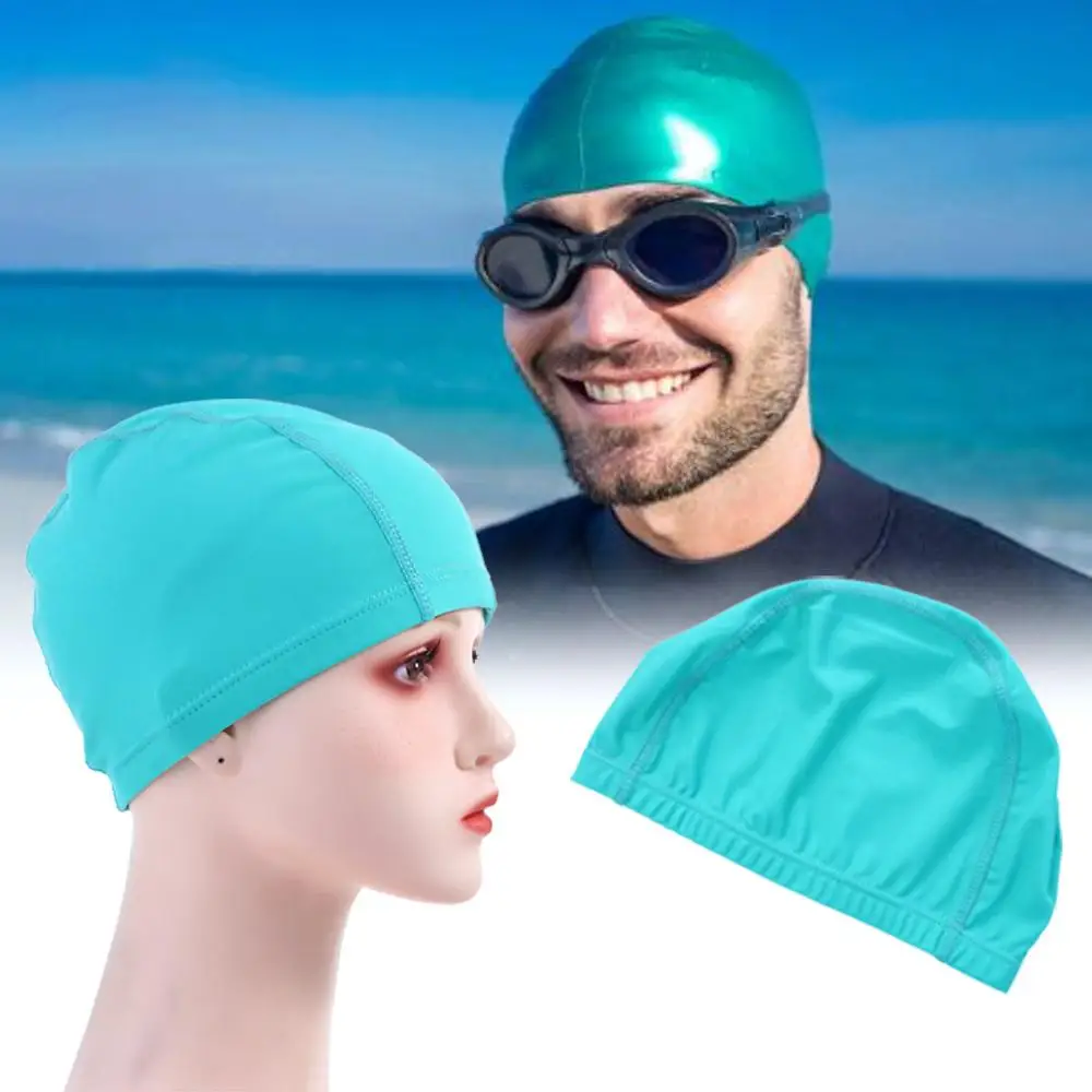 Gorro de baño ultrafino elástico turban con protección de orejas