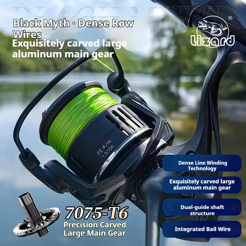 Lizard Black Myth Tight Line Lay Spinning – Carrete poco profunda - imagen 5