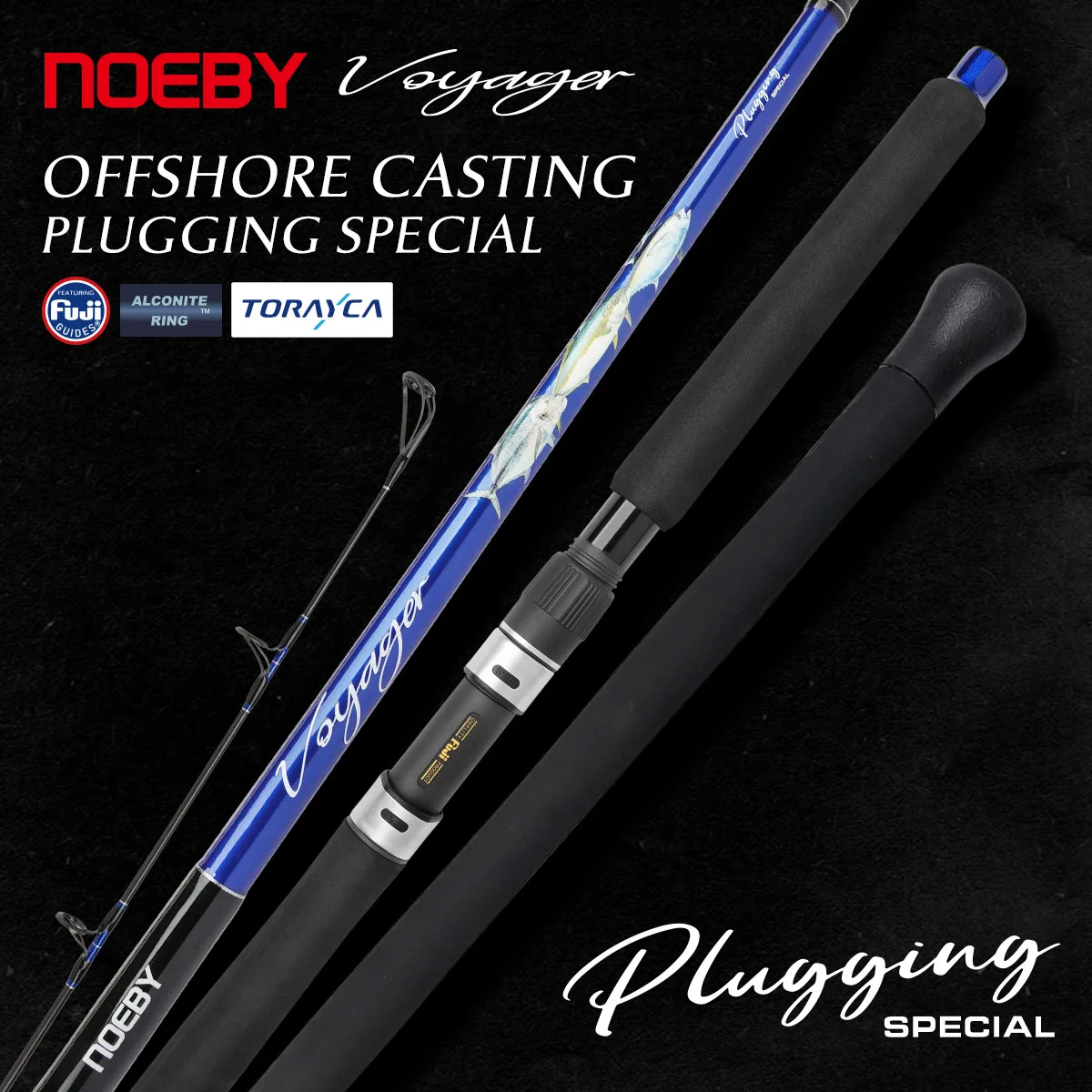 NOEBY VOYAGER Caña de Popping Fuji Torayca para atún en agua salada