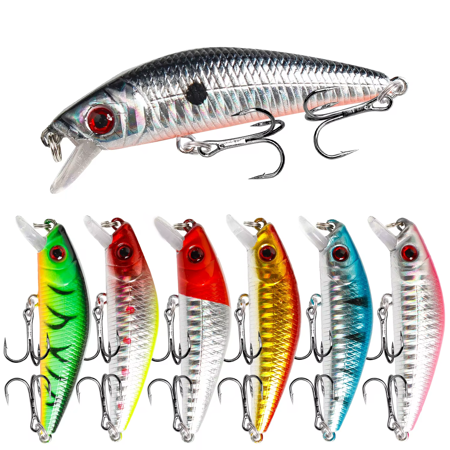 Señuelo Minnow hundido de Prunanm con ojos 3D