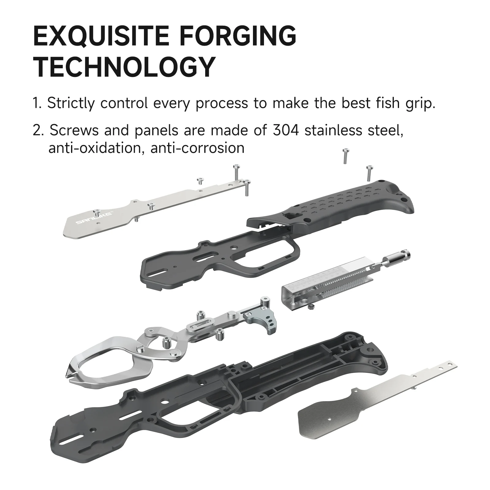 Alicates de pesca inox SANLIKE con pinza de labio y escala - imagen 4