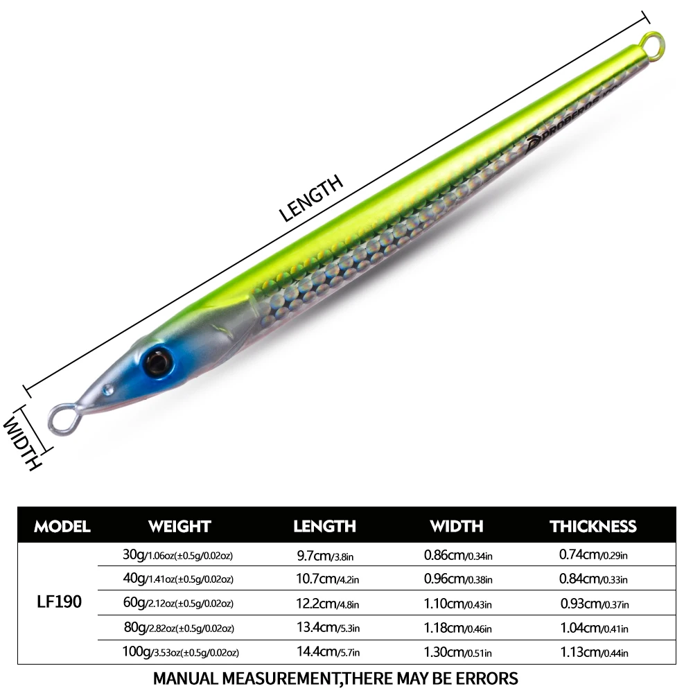 Proberos jigs metal para lanzamiento lejano en agua salada