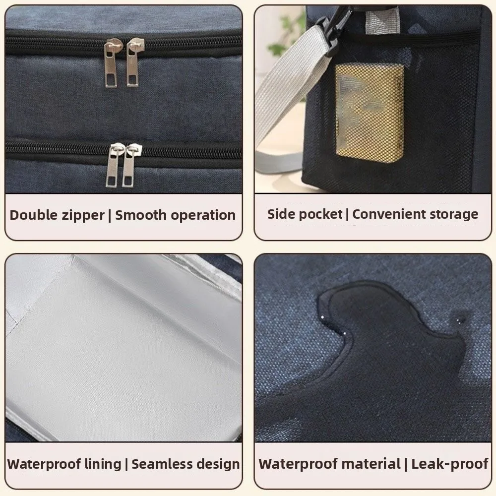 Bolsa térmica nevera portátil doble capa con correa hombro - imagen 3