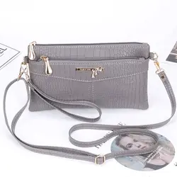 Cartera larga de mujer en cuero PU con tarjetero y asa