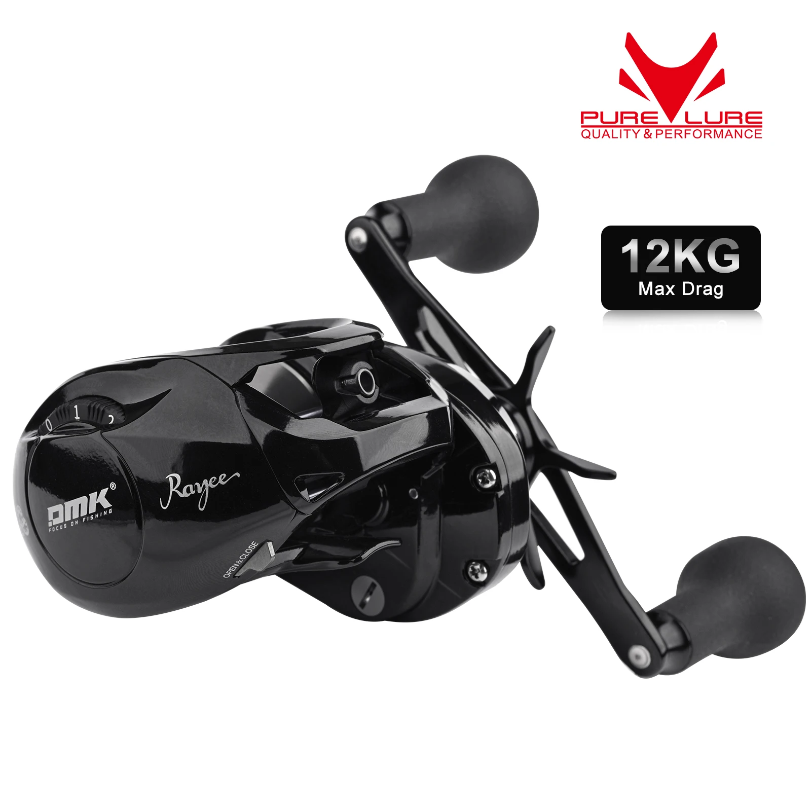 Carrete Baitcasting PURELURE Rayee alcance para agua dulce y salada