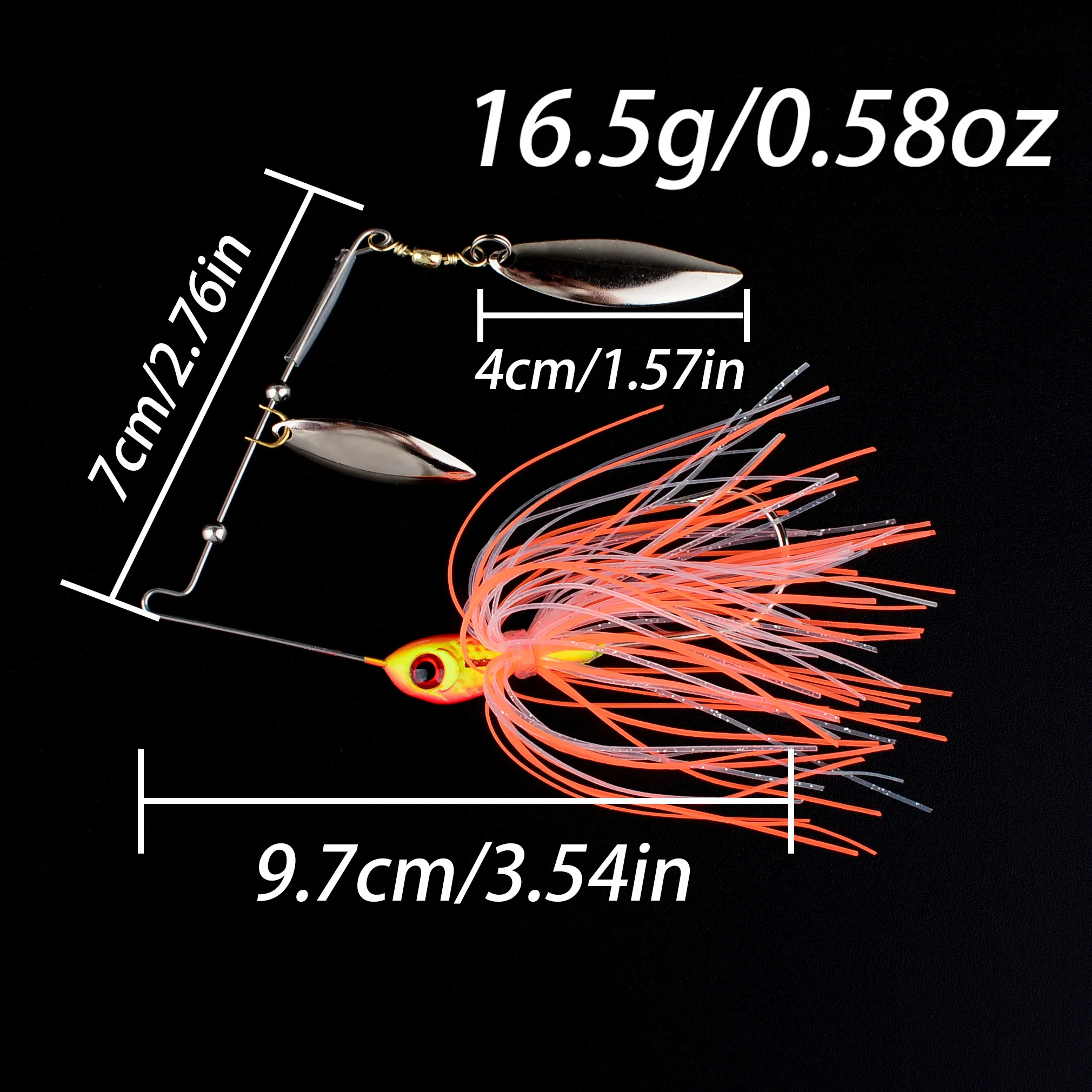Chatterbait para lubina y lucio con cuchilla tipo blade jig danzante