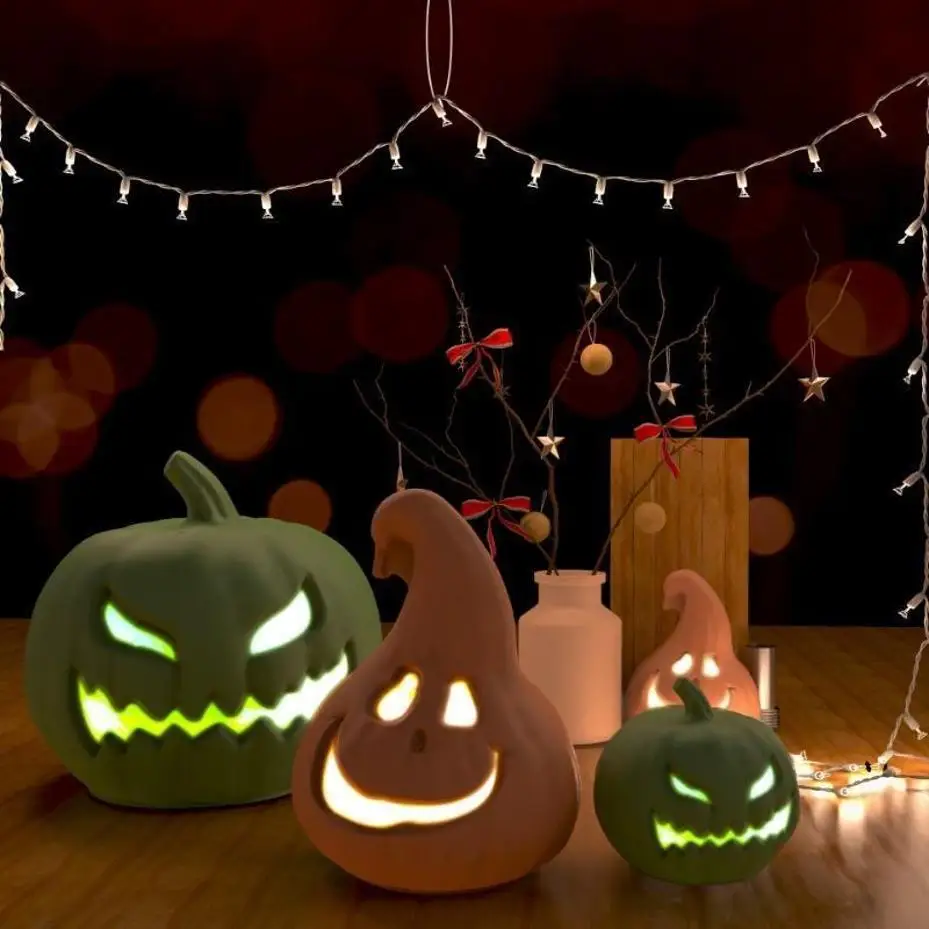Molde de calavera y calabaza Halloween de silicona para resina epoxi