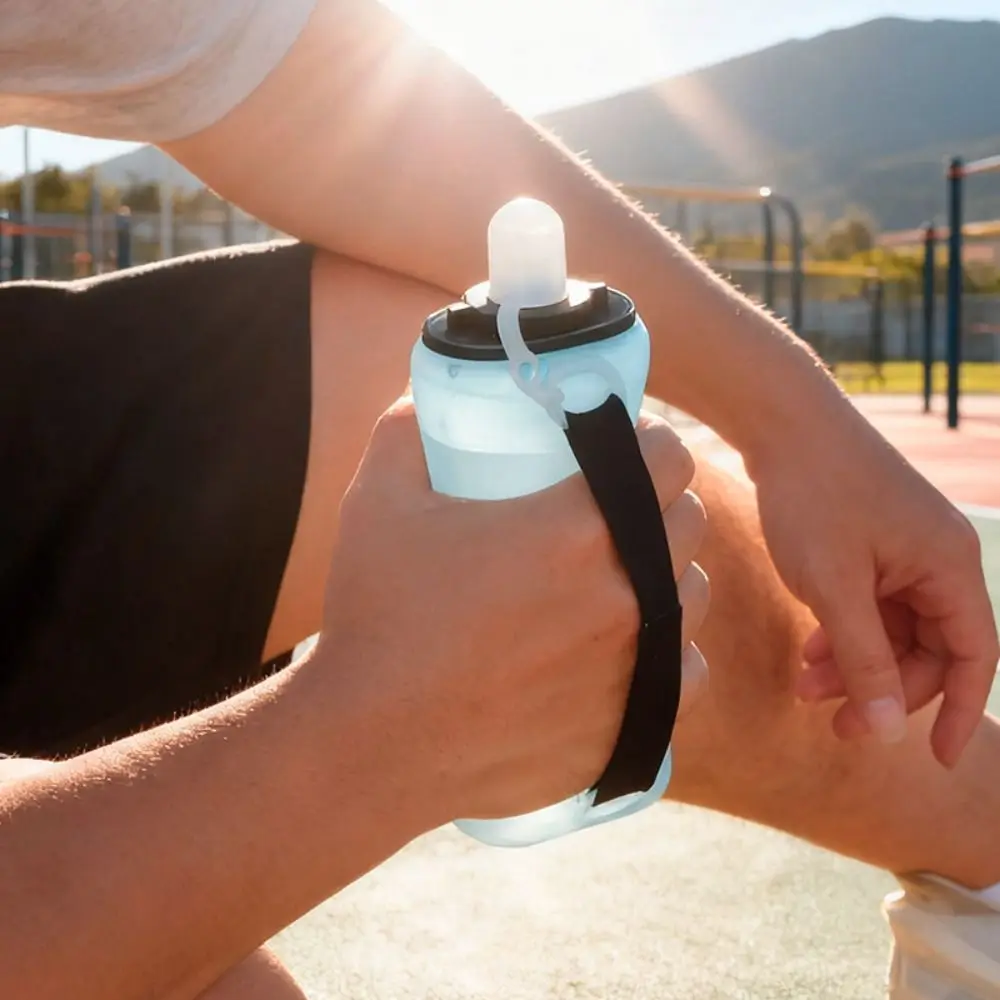 Botella plegable de silicona para ciclismo, boca ancha - imagen 3