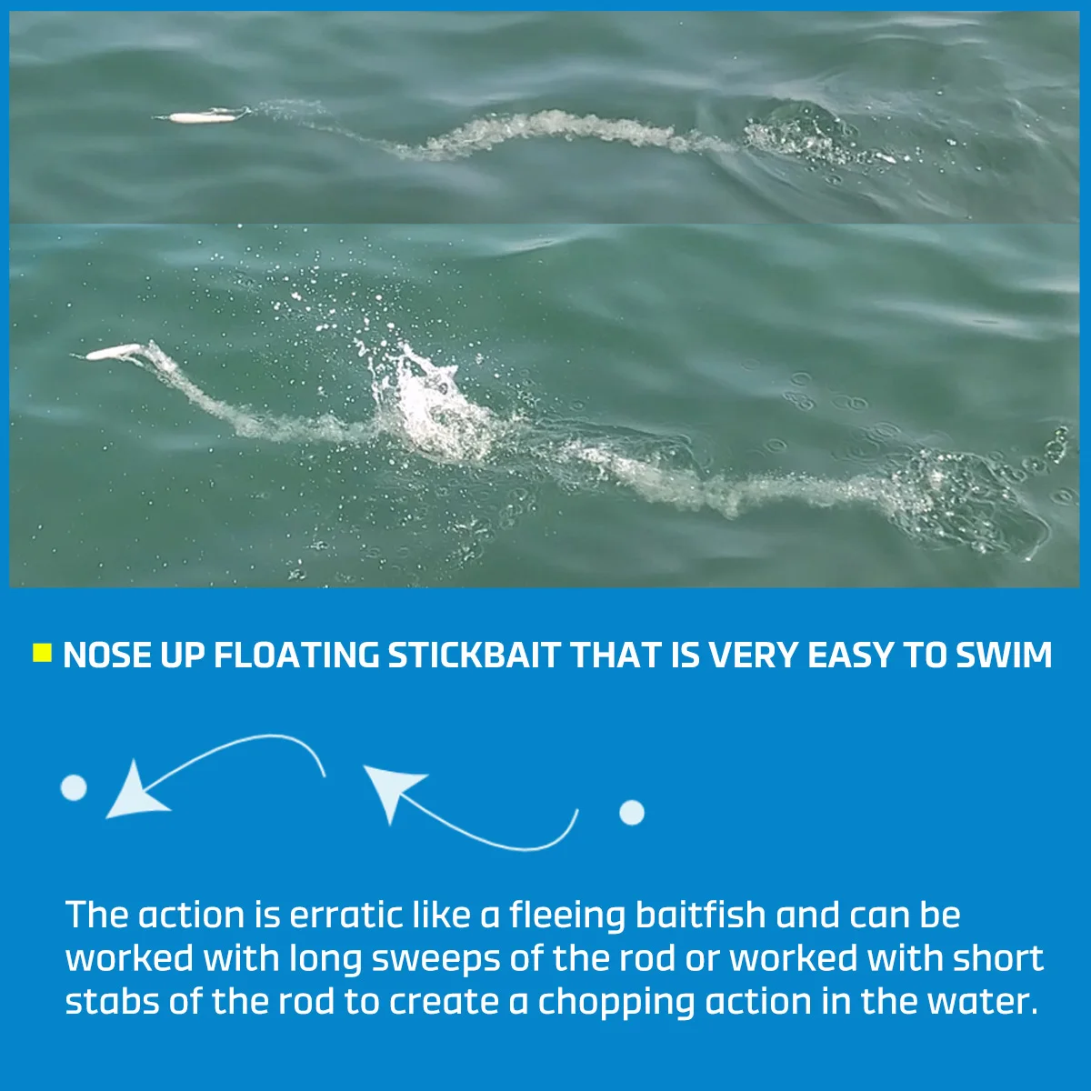 Noeby Vortex señuelo duro flotante azul para atún GT y kingfish - imagen 2