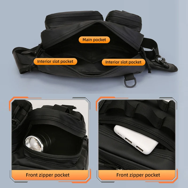Riñonera táctica Molle para pesca con soporte de caña y señuelos - imagen 5