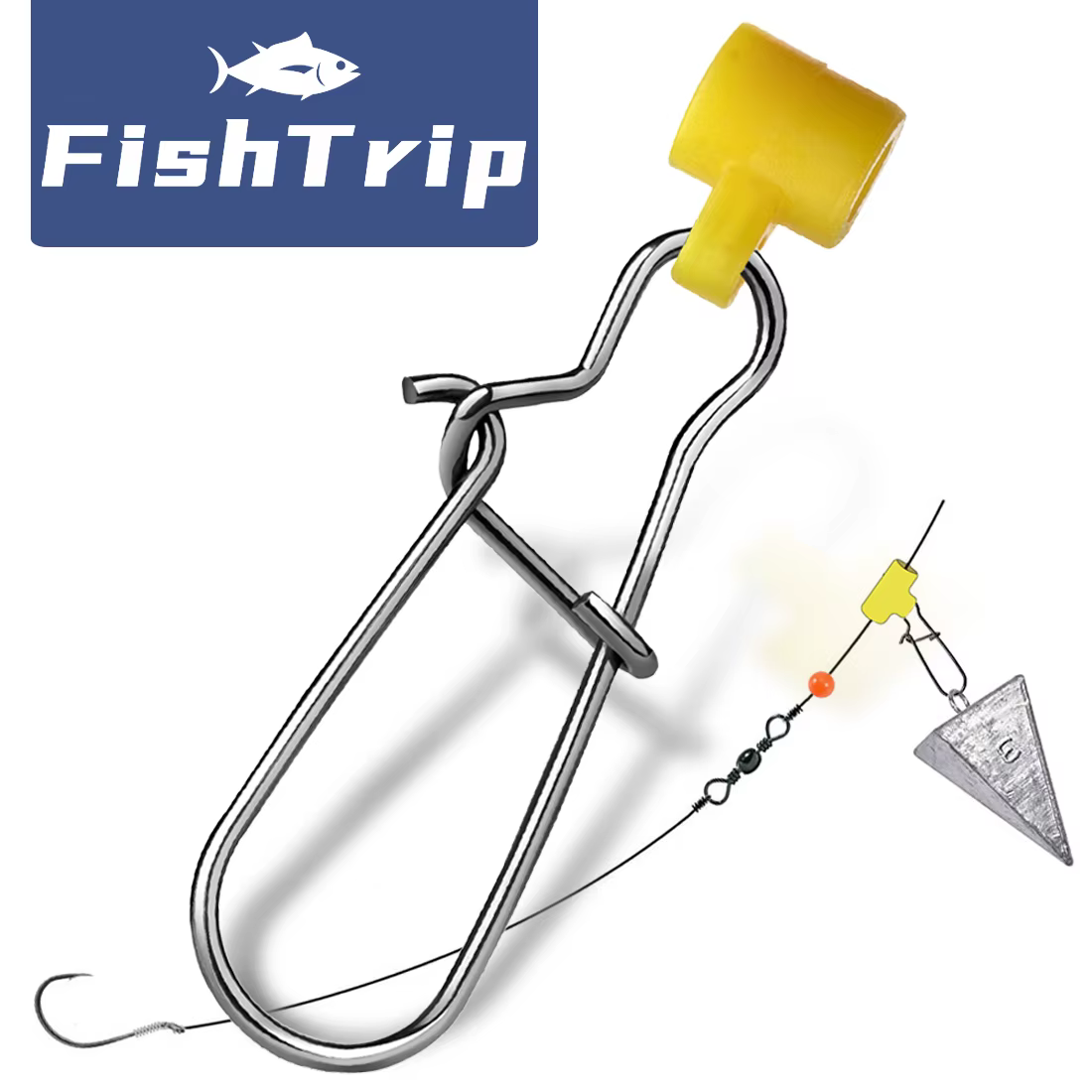 Plomos de curricán FishTrip con broche giratorio