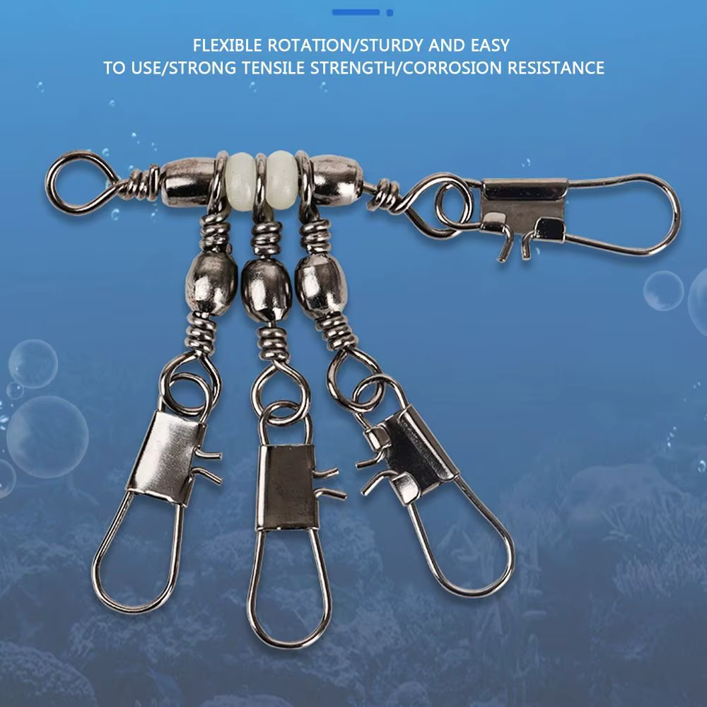 Triple giratorio inoxidable con rodamiento para pesca en mar - imagen 5