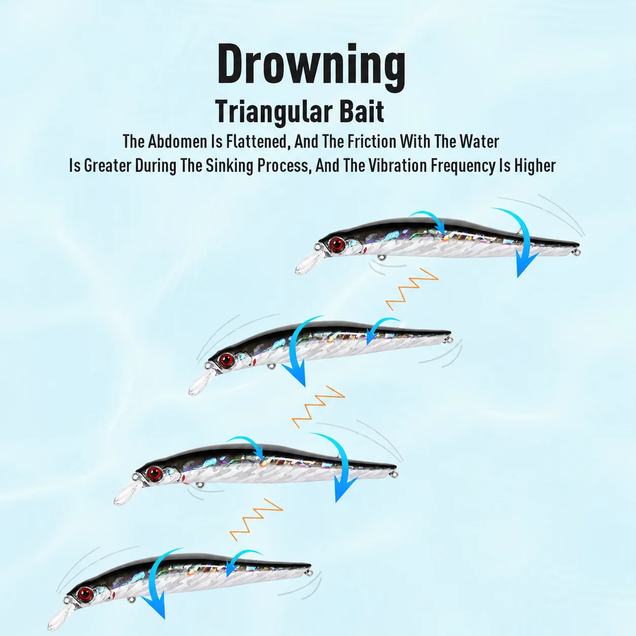 Señuelo Minnow hundimiento Dark Skerry para lubina de larga distancia - imagen 2