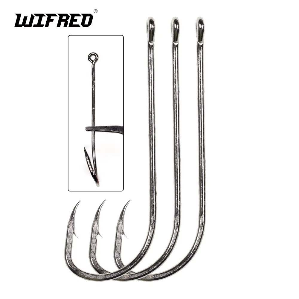 Wifreo Anzuelo Offset Vástago Largo para Pesca en Mar
