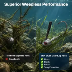 Anzuelos Jig 9KM para Swimbait – Protector Anti Enredos