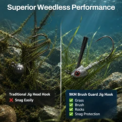 Anzuelos Jig 9KM para Swimbait – Protector Anti Enredos