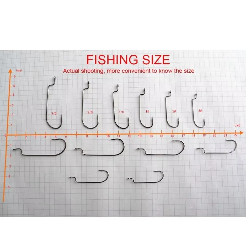 Anzuelos Offset NGB de acero al carbono para pesca con vinilo - imagen 5