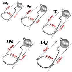 Anzuelos Jig Head compensados – Alta resistencia con púas para vinilo