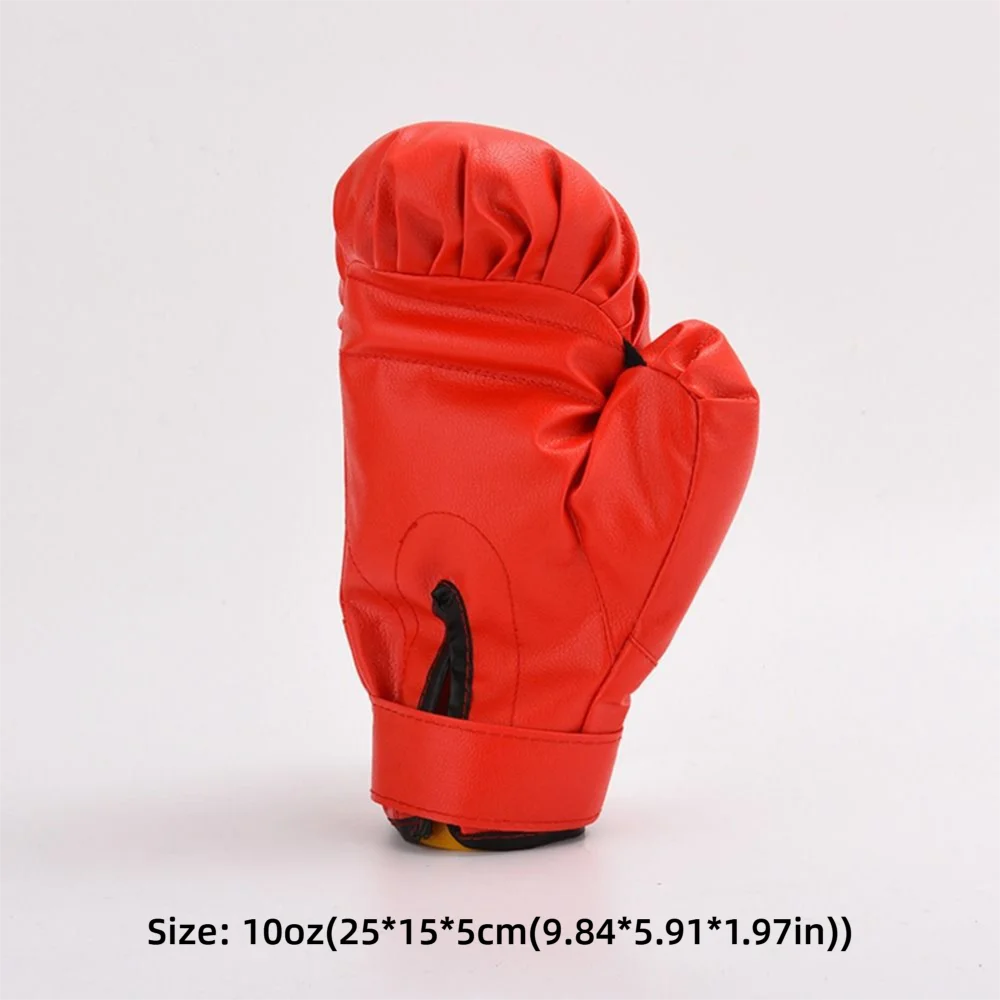 Guantes de boxeo transpirables rojos de dedos completos Sanda - imagen 4